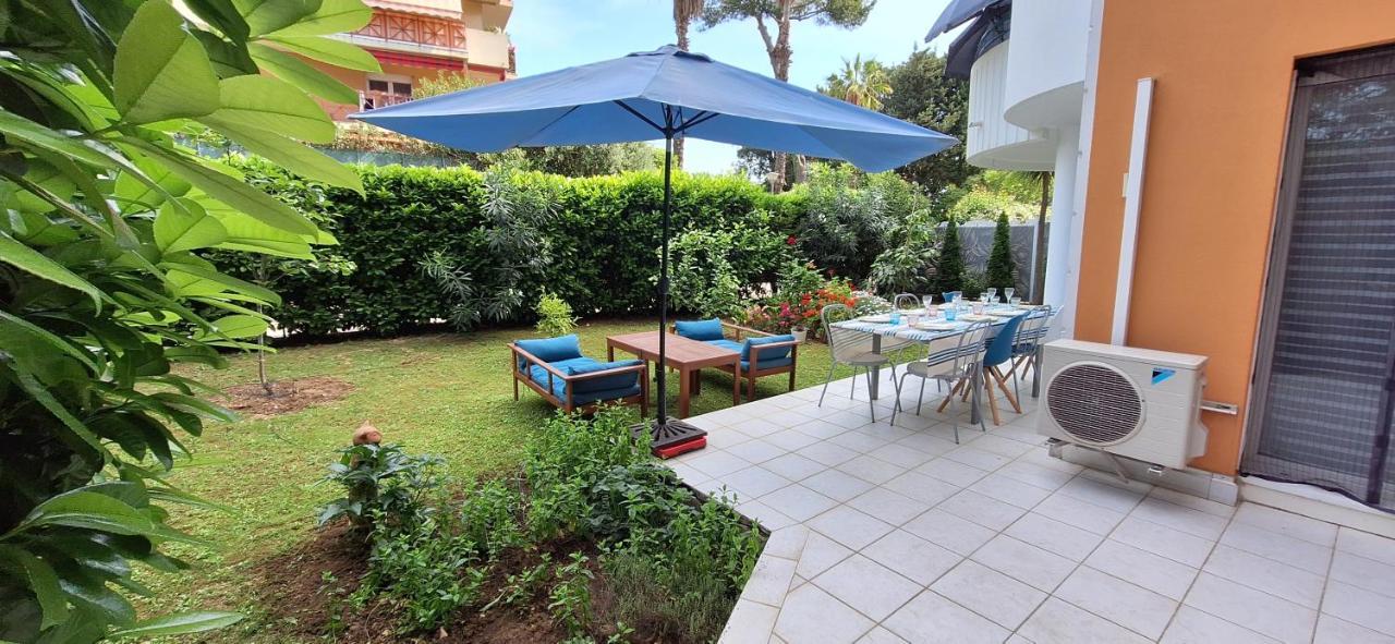 Charmant Appartement Avec Terrasse, Jardin Privatif Et Piscine A Cannes Extérieur photo